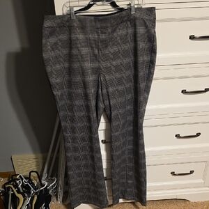 Lane Bryant Women's Black and Gray Checkered Pants